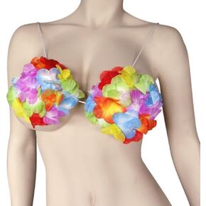 Rubie's Women's Hawaiian Hula Dancer Silk Flower Bra