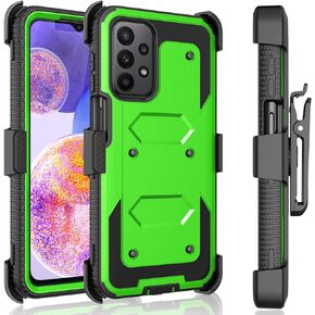 Tekcoo Holster Clip for Galaxy A23 5G /4G Case [Tshell] Shock Absorbing [Built-in Screen] [Kickstand Locking Belt] Carrying Secure Swivel Defender Full Body Cover for Samsung Galaxy A23 Blue