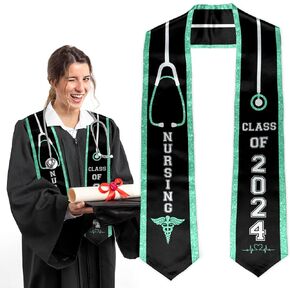 Nurse Graduation Stole, Nursing 2024 Graduate Sash Nurses School Class of 2024 Nursing Graduation Gift