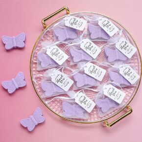 30 Piece Butterfly Soap Set for Baby Shower Party Favors, Christening Favors for Guests, Wedding, Bridal Shower Favors,Baby Girls Gender Reveal Party Favors. (Pink)