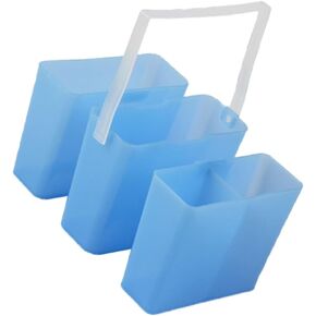 NUOBESTY Art Pen Washing Bucket Painting Brush Basin Artist Cleaner Cup Plastic Brush Cleaner Watercolor Brush Cleaner Roller Paint Brush Three-in-one Plastic Bucket Painting Brush Holder