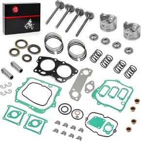 Top End kit STD Piston & Ring + Gasket Seal + Exhaust Valve + Intake Valve Spring Rebuild Kit For EZGO Fuji Robin 295cc Golf Cart EH29C 4 cycle MCI engine 1991-2002