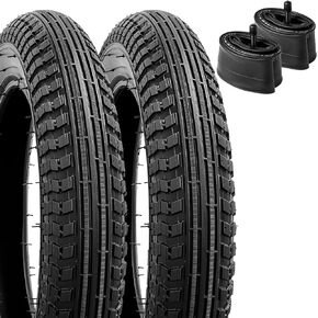 YunSCM 12.5" Kid Bike Tires 12 ½ X 2 ¼ (62-203) and 12.5" Bike Tubes 12 1/2x2 1/4 Schrader Valve Compatible with 12.5 x 2.25/12 1/2 x2 1/4 Bike Bicycle Tires and Tubes (A-1059)