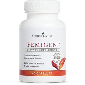 Young Living Essential Oils FemiGen Capsules 60 ct - Women's Reproductive System Support , Hormonal Balance & Menopause Relief , Empower Your Feminine Health , Enhance Feminine Wellness