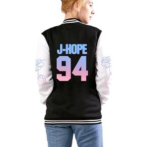 سترة بيسبول Kpop Jimin Jungkook V Suga Love Yourself Jin Rap Jhope