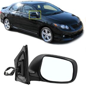 Passenger Side Door Mirror Fit for 2009-2013 Toyota Corolla, Glass Door View Mirror Passenger Right
