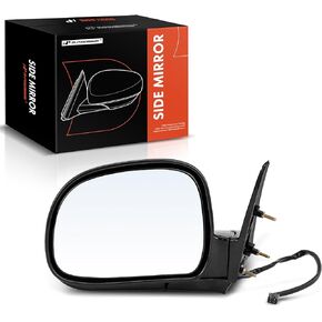 A-Premium Pair (2) Driver and Passenger Side Power Mirror - Compatible with Chevy S10 94-97, Blazer & GMC Jimmy 95-97, Sonoma & Isuzu & Oldsmobile - Heated Manual Folding Outside Rear View Mirror