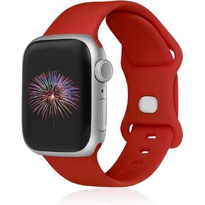 Sport Bands Compatible with Apple Watch Band 38mm/40mm/41mm/42mm/44mm/45mm/49mm Women Men,Soft Silicone Strap Compatible with iWatch Ultra2/Ultra Series9/8/7/6/5/4/3/2/1/SE Ginger Yellow