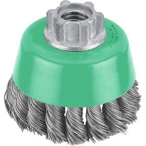 Hitachi 729234 6-Inch Heavy-Duty Crimped Carbon Steel Wire Cup Brush