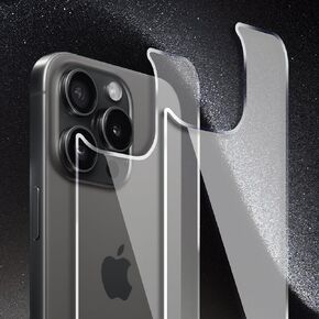 for iPhone 15 Pro Back Glass Protector(2-Pack), iPhone 15 Pro Back Screen Protector Rear Tempered Glass Screen Protector 15 Pro (6.1 inch)