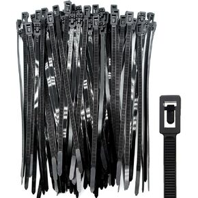 100pcs Push Mount Cable Zip Tie, Automotive Wire Ties with Anchors Self Locking Black Zip Ties (4 Styles)