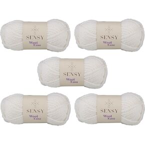 Sensy Wool Ease Yarn, 3.5 oz, 66 Yards, Gauge 6 Super Bulky (Bitter Coffee)