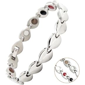 Ultra Strength Magnetic Bracelet - Stainless Steel Magnetic Bracelets for Women - Adjustable Bracelet Length with Sizing Tool - Gifts for women