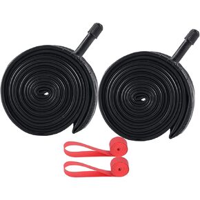 2-Pack 20x1.75/2.125 Bike Inner Tubes Schrader Valve 48mm 20" Tubes Plus 2 Bike Tire Strips Compatible with 20x1.75 20x1.9 20x1.95 20x2.0 20x2.125 Bicycle Tubes