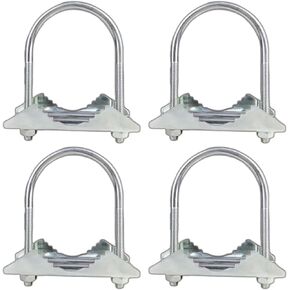 U-Bolt Pipe Clamp,1⅝" Open Width U-Type Antenna Mast Clamp For Outdoor 4G LTE Antenna,Ham Radio Antenna,TV Antenna,Heavy Duty Mounting Hardware(4PACKS).