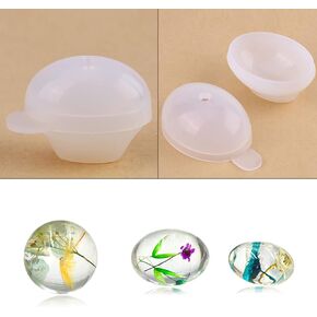 Resin Ball Molds,Sphere Silicone Resin Molds Spherical Mold Silicon Jewelry Mold for DIY Jewelry(MD2010 Quail Egg Mould)