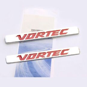 Yoaoo 2Pack OEM Black Red Vortec Emblems Badge 3D Compatible with 2500Hd Sierra Silverado Truck Liter Badge