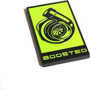 شارة GT350 Style Boosted (أبيض) (أحمر/أسود)