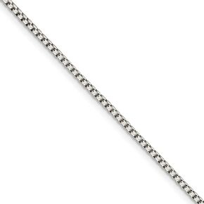 The Black Bow 1.75mm Sterling Silver Solid Round Box Chain Necklace