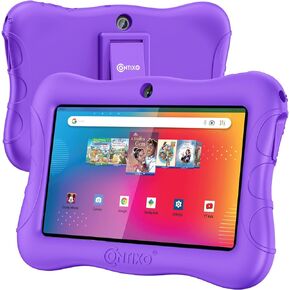 Contixo 7" Android Kids Tablet 32GB, includes 50+ Disney Storybooks & Stickers (Value $200), Protective Case with Kickstand, (2023 Model) - DkBlue