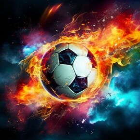 5D Diamond Art Painting Kits by Number for Adults Fire & Ice Soccer Acrylic Diamond Art Painting Full Round Drill Crystal Rhinestone Embroidery Craft Kits 35x35cm