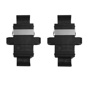 2-Pack MPO to MPO Singlemode Simplex Coupler Optical Fiber Adapter UP-Down Fiber Optic Coupler Adapter - Black