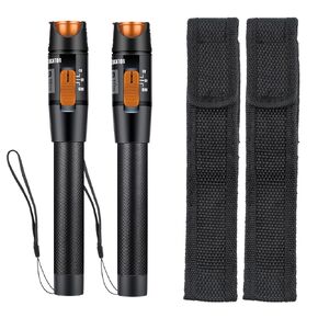 2 Pack Visual Fault Locator(10MW 10KM), Fiber Optic Tester Fiber Optic Cable Tester for Fiber Optic Cable Network Testing