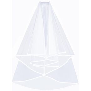 CoFashion Wedding Veil Short Bridal Veil Bachelorette Veil for Bride Women Handwear