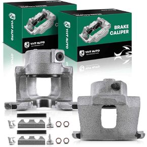 YHTAUTO Front Disc Brake Calipers without Bracket Replacement for CJ5 & CJ7 & Spirit 1978-1981, Scrambler 1981, AMX, Concord, Gremlin, Hornet, Pacer, Front Driver Passenger Caliper Assembly Set of 2