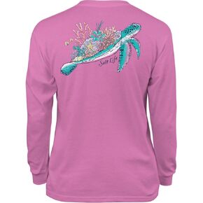 Salt Life Girls' Turtle Reef Youth Classic Fit Long Sleeve Tee