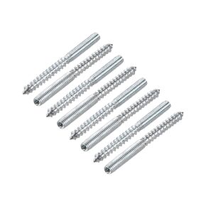 Double Ended Screws (M8x50mm) 8pcs, Hanger Bolts Carbon Steel Self-Tapping Double Sided Screws - for Home Repairs