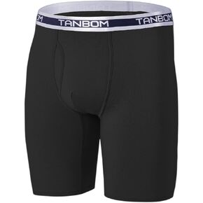 ZONBAILON Men's Bamboo Viscose Long Leg Boxer Briefs Underwear M L XL 2XL 3XL