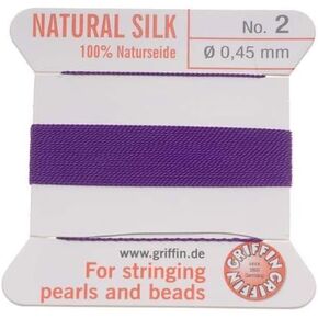 Griffin Silk Beading Cord Size 2 Amethyst Purple