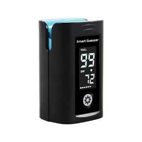 Pulse Oximeter Fingertip Blood Oxygen Saturation Monitor, Heart Rate/Spo2 Oximeter with LCD Screen, AAA Batteries, Lanyard And Protection Bag, Black