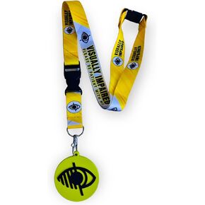 Visually Impaired - Please Be Patient with Me Lanyard with Safety Breakaway & Detachable Clip & Silicone 3D Printed Visual Badge
