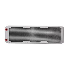 Water Cooling Radiator,Aluminum Computer Radiator Heat Sink Liquid Heat Exchanger with G1/4 Port,for PC Water Cooling System, Beauty Equipment,Large LED (360mm)