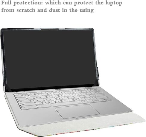 Alapmk Protective Case for ASUS Chromebook Flip C434, C403NA & ExpertBook B9, Black - Laptop Case with Cooling Liner & Elastic Bands, 14" Compatible Devices in Saudi Arabia