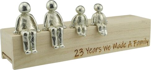 23rd Anniversary Idea - 23 Years We Made A Family Metal Ornament - Choose Your Family Combination (1 Child) in Kuwait