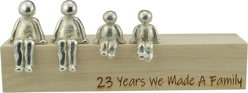 23rd Anniversary Idea - 23 Years We Made A Family Metal Ornament - Choose Your Family Combination (1 Child) in Kuwait