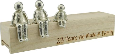 23rd Anniversary Idea - 23 Years We Made A Family Metal Ornament - Choose Your Family Combination (1 Child) in Saudi Arabia