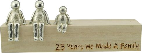 23rd Anniversary Idea - 23 Years We Made A Family Metal Ornament - Choose Your Family Combination (1 Child) in Saudi Arabia