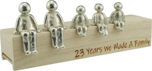 23rd Anniversary Idea - 23 Years We Made A Family Metal Ornament - Choose Your Family Combination (1 Child) in Saudi Arabia