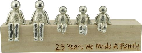 23rd Anniversary Idea - 23 Years We Made A Family Metal Ornament - Choose Your Family Combination (1 Child) in Saudi Arabia