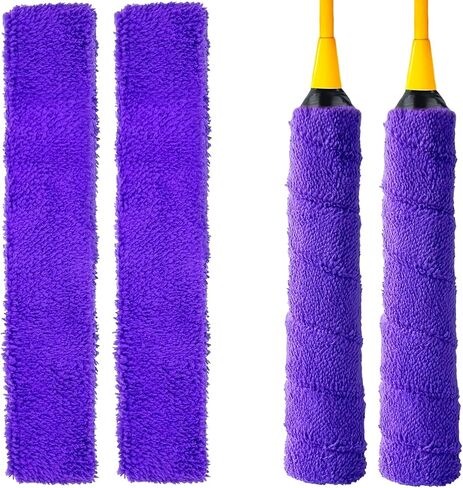 مقبض منشفة من القطن الأرجواني، مضرب تنس فائق الامتصاص، مضرب تنس مضاد للانزلاق، شريط رأس مضرب، أغطية قبضة احترافية للتنس، مقبض دراجة تنس الريشة in Kuwait