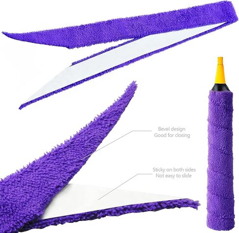 مقبض منشفة من القطن الأرجواني، مضرب تنس فائق الامتصاص، مضرب تنس مضاد للانزلاق، شريط رأس مضرب، أغطية قبضة احترافية للتنس، مقبض دراجة تنس الريشة in Kuwait