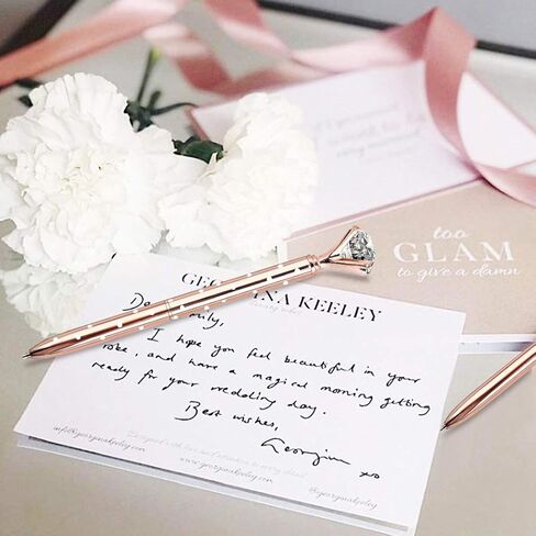 ZZTX 5 قطع من قلم حبر جاف كبير كريستالي ماسي من قلم حبر جاف معدني لامع للوازم المكتبية، يتضمن 5 حقائب مخملية سوداء in Kuwait