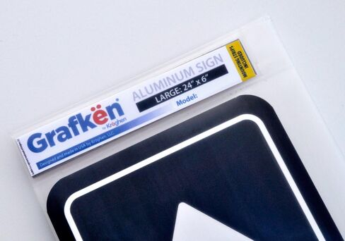 Grafkën: GR1295 Plastic Sign SMALL 12 in x 3 in: RESTROOMS. Arrow DOWN (black/white) Style 1 in Saudi Arabia