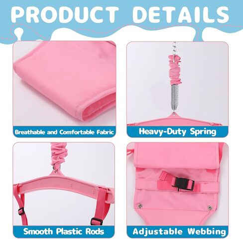G TALECO GEAR Baby Jumper مع حامل، كرسي هزاز للأطفال، سهل الإعداد، تمرين الأطفال للأطفال النشيطين، مناسب للاستخدام الداخلي والخارجي، وردي in Kuwait