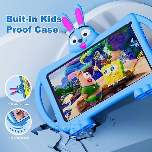 تابلت للأطفال مقاس 10.1 بوصة، جهاز لوحي Android 11 للأطفال، ذاكرة وصول عشوائي 32 جيجابايت، بطارية 5000 مللي أمبير في الساعة، أجهزة لوحية للأطفال الصغار مع بلوتوث، واي فاي، مراقبة أبوية، كاميرات مزدوجة مع حافظة مقاومة للصدمات (أزرق) in Kuwait