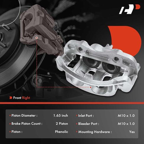 A-Premium Disc Brake Caliper Assembly with Bracket Compatible with Select Nissan Models - Frontier 1998-2004, Pickup 1995-1997, D21 1992-1994, L4 2.4L, V6 3.0L, V6 3.3L - Front Left Driver Side in Saudi Arabia